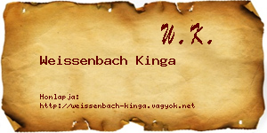 Weissenbach Kinga névjegykártya